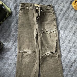 Madewell Perfect Vintage Wide Leg Jean (personally distressed)
